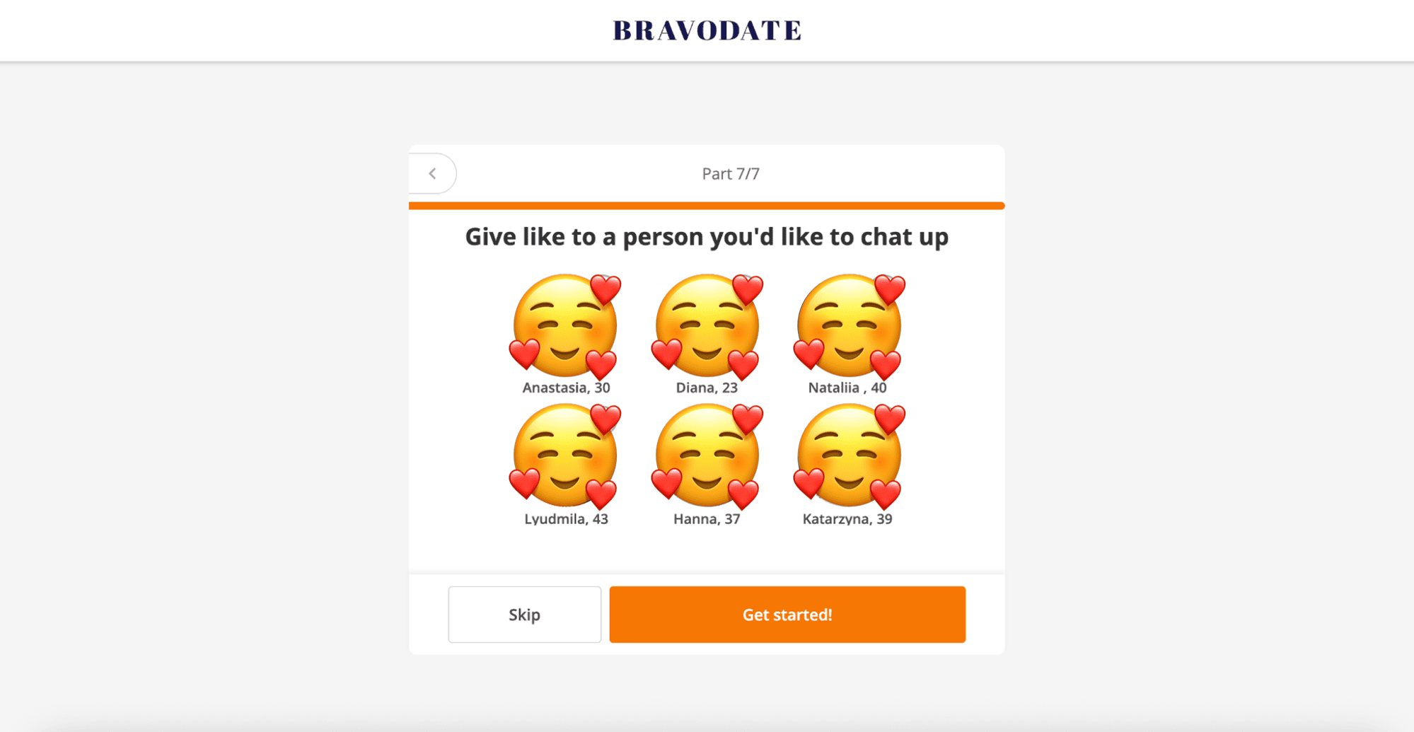 Start a chat on BravoDate
